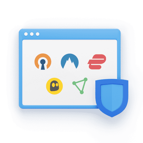 Various VPNs icons with WWPass Shield